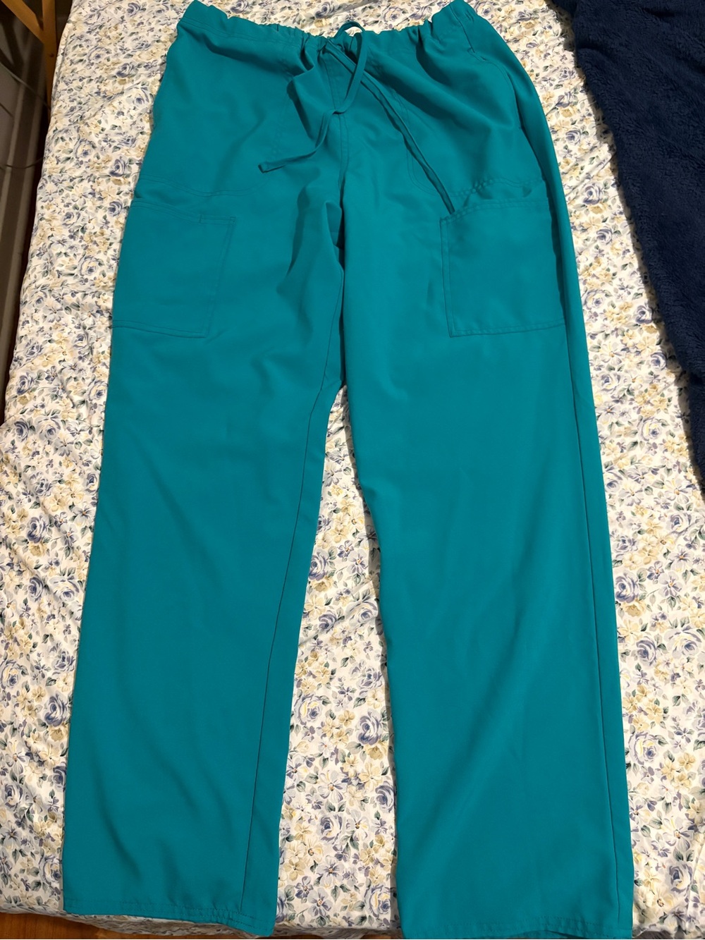 Scrubstar Teal Drawstring Scrub Pants with Patch Pockets